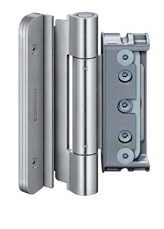 Комплект петель для дверей 3 шт. до 160 кг, нерж. сталь протертая c противовзломным штифтом. Рис. 1