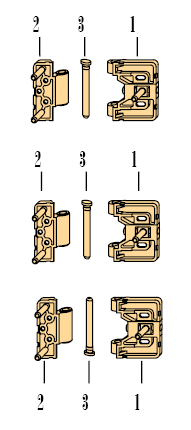 Комплект петель на створку FS 17/38 B TS. Рис. 2 Комплект петель на створку FS 17/38 B TS. Рис. 2
