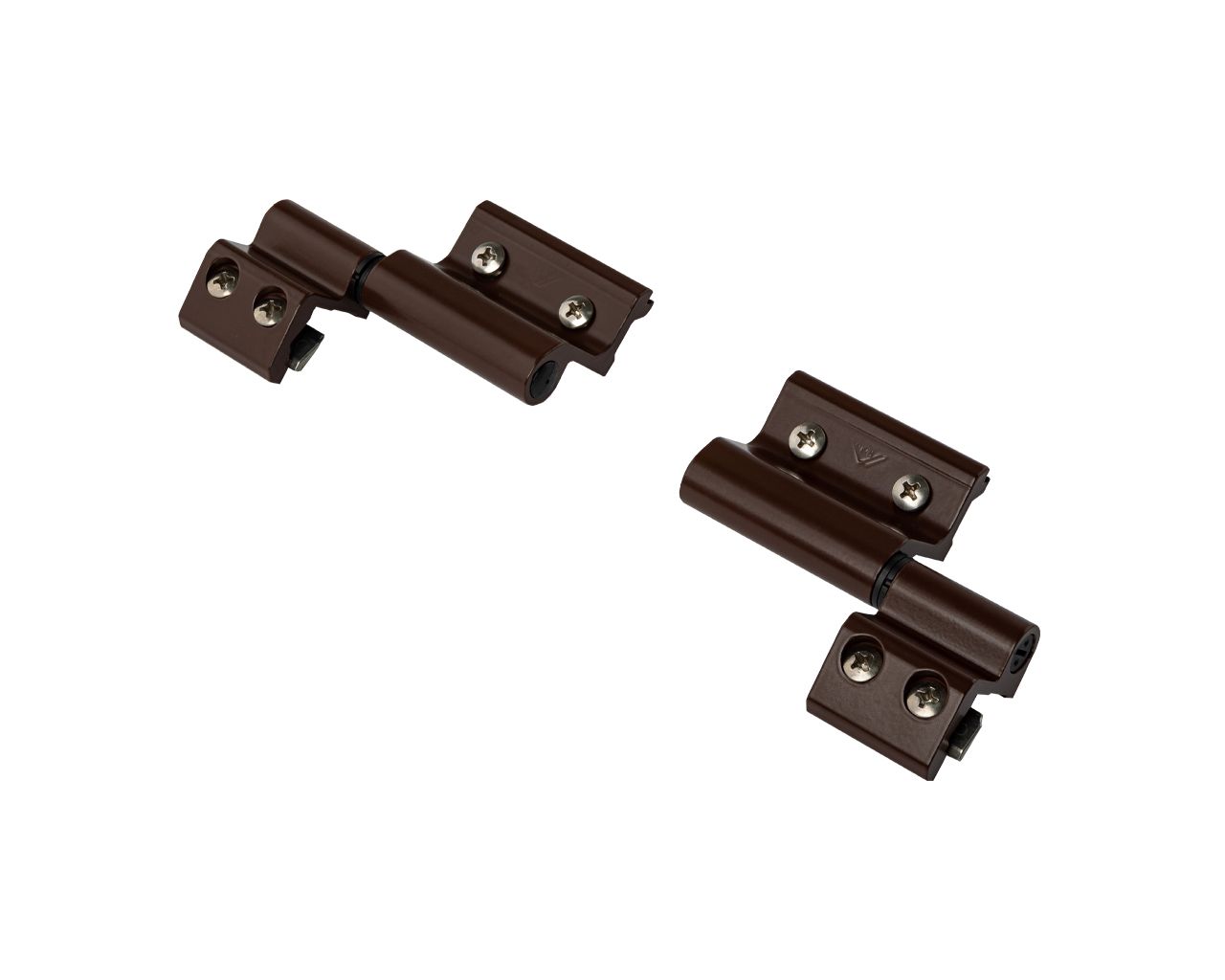 Комплект петель поворотных ALU T300, корич. 8017. Рис. 1