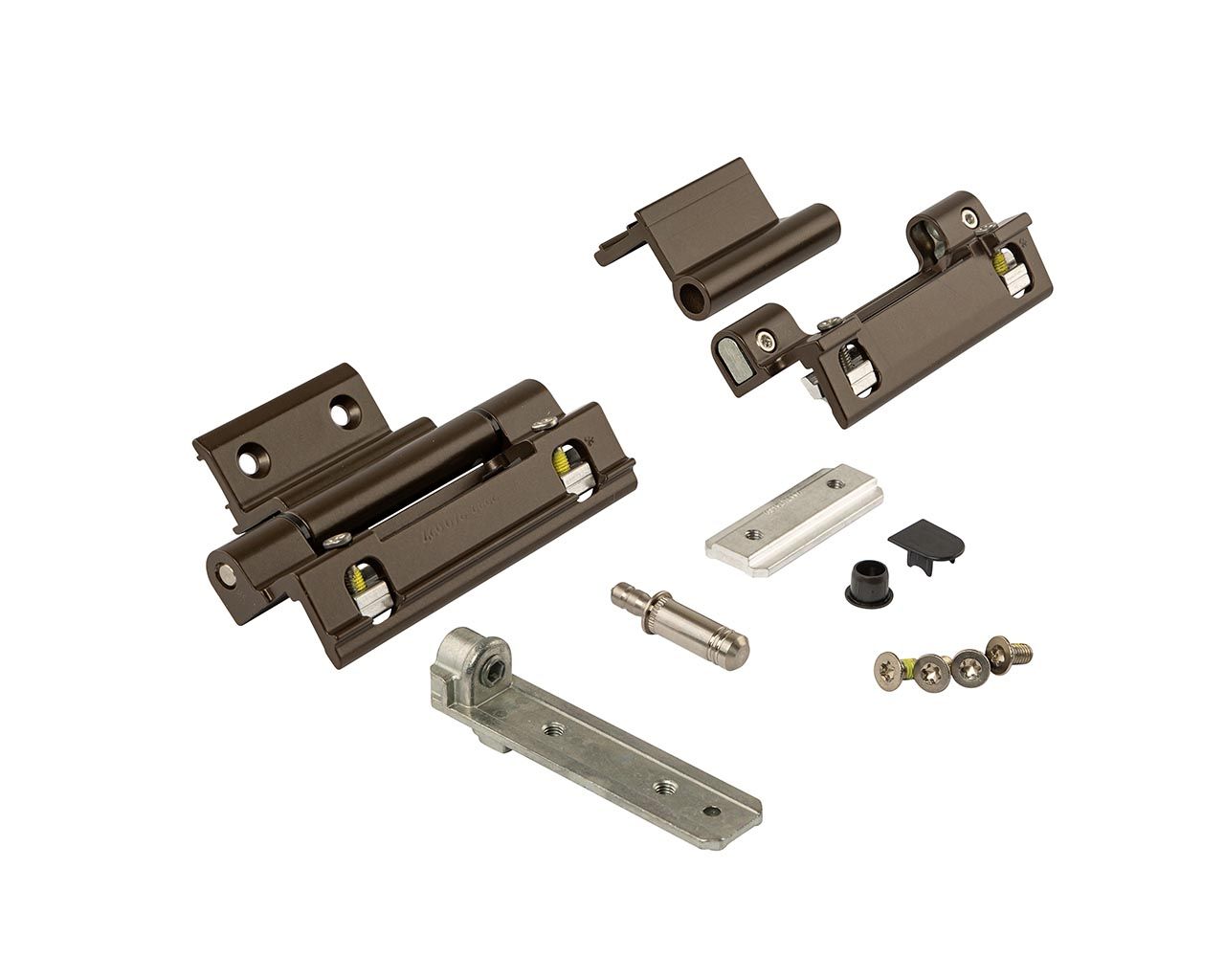 Комплект петель поворотных DF, клемма 1, V.02, 90/130кг, коричневый R05.4, 728733. Рис. 1