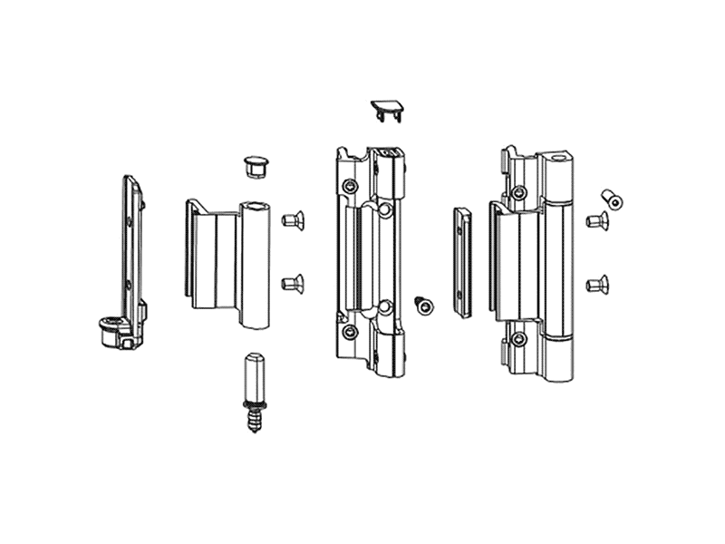Комплект петель поворотных DF, клемма 1, V.02, 90/130кг, неокраш., 770355. Рис. 3