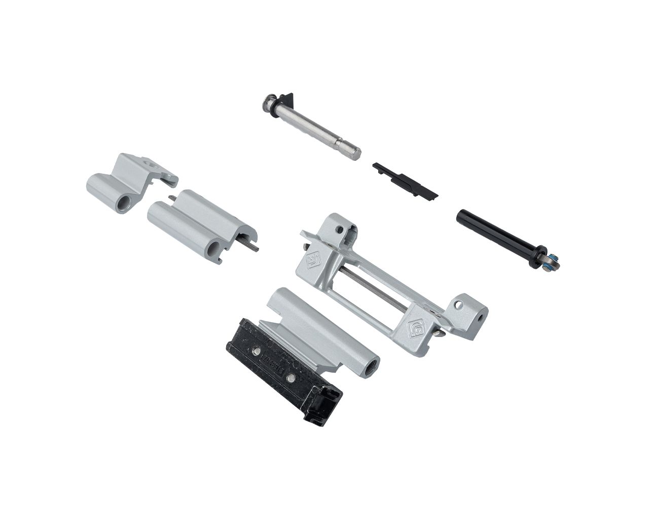 Комплект петель пов-откидных 100, Европаз, серебр. RAL9006. Рис. 1 Комплект петель пов-откидных 100, Европаз, серебр. RAL9006. Рис. 1