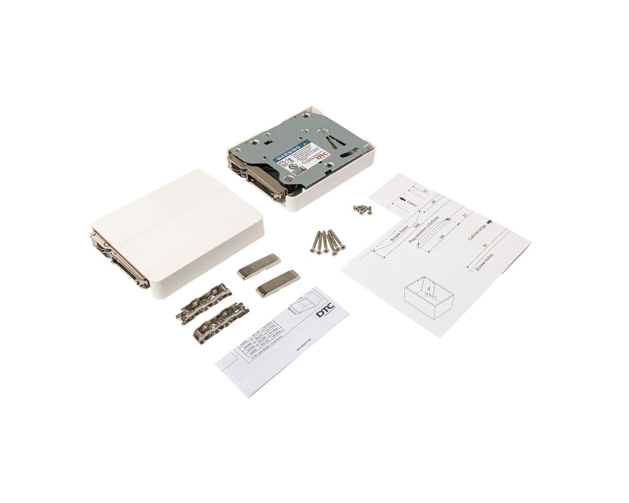 Комплект подъемного механизма TOP STAY SQ NEW для откидных фасадов, индекс нагрузки 2500-4500, высота h=250-600 мм, белый. Рис. 1