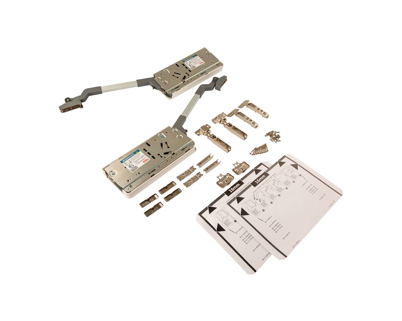 Комплект подъемного механизма TOP STAY ST для складных фасадов, индекс h=530-589 мм, нагрузка 4,5-8,9 кг, белый. Рис. 2 Комплект подъемного механизма TOP STAY ST для складных фасадов, индекс h=530-589 мм, нагрузка 4,5-8,9 кг, белый. Рис. 2