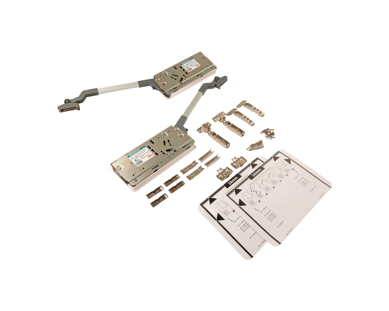 Комплект подъемного механизма TOP STAY ST для складных фасадов, индекс h=650-729 мм, нагрузка 3,7-7,2 кг, белый. Рис. 2 Комплект подъемного механизма TOP STAY ST для складных фасадов, индекс h=650-729 мм, нагрузка 3,7-7,2 кг, белый. Рис. 2