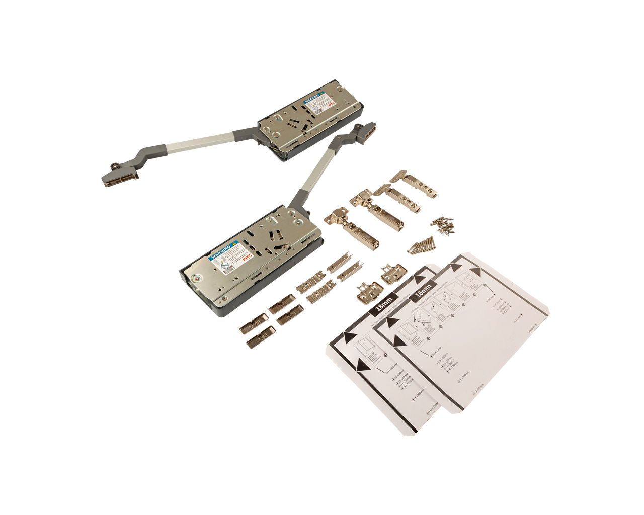 Комплект подъемного механизма TOP STAY ST для складных фасадов, индекс h=880-959 мм, нагрузка 5,2-8,8 кг, серый. Рис. 2 Комплект подъемного механизма TOP STAY ST для складных фасадов, индекс h=880-959 мм, нагрузка 5,2-8,8 кг, серый. Рис. 2