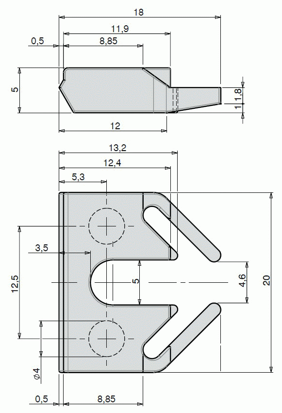 Комплект подкладок под фасадные ножницы, 6 штук, 01971010. Рис. 1