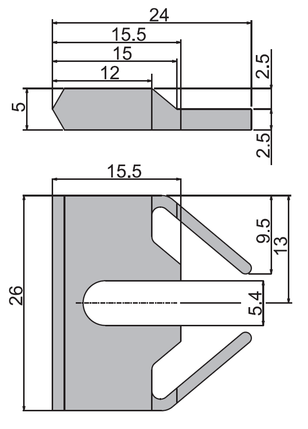 Комплект подкладок под фасадные ножницы, 6 штук, 01972010. Рис. 2 Комплект подкладок под фасадные ножницы, 6 штук, 01972010. Рис. 2