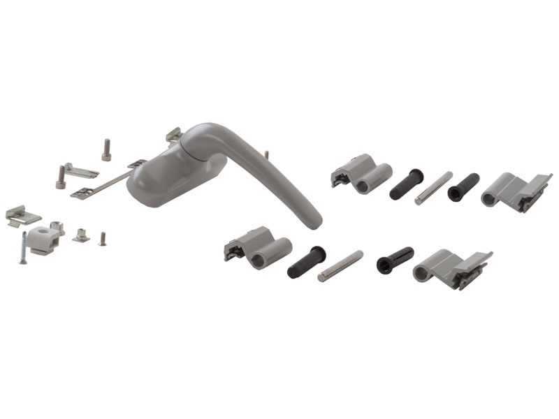 Комплект поворотный Giesse Classic V.01, серебро RAL9006, 01187970. Рис. 2 Комплект поворотный Giesse Classic V.01, серебро RAL9006, 01187970. Рис. 2