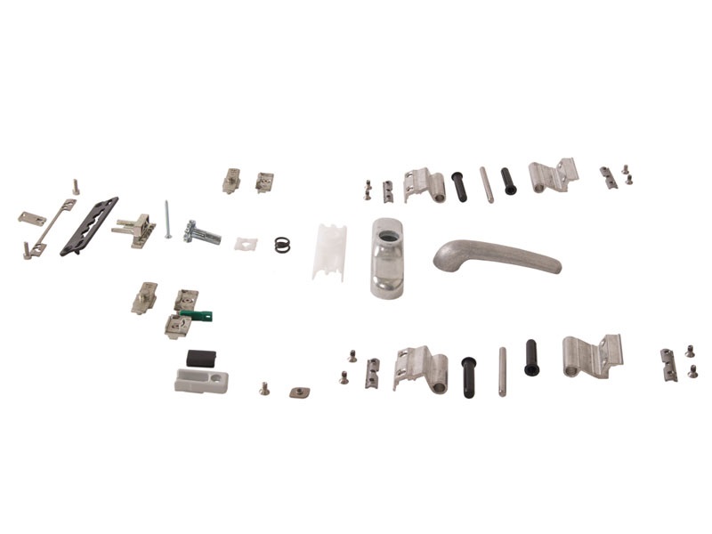 Комплект поворотный V.01 (ручка, петли, запоры, микровентиляция), неокрашенный, 01184005K. Рис. 2 Комплект поворотный V.01 (ручка, петли, запоры, микровентиляция), неокрашенный, 01184005K. Рис. 2