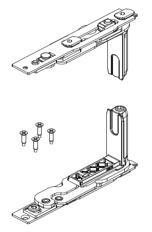Комплект петель скрытых CHIC, ЕВРОПАЗ, правый, 100 кг, 043540001TB. Рис. 2 Комплект петель скрытых CHIC, ЕВРОПАЗ, правый, 100 кг, 043540001TB. Рис. 2