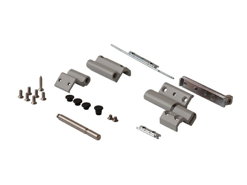 Комплект поворотно-откидных.петель Европаз, серебр. RAL9006. Рис. 1 Комплект поворотно-откидных.петель Европаз, серебр. RAL9006. Рис. 1