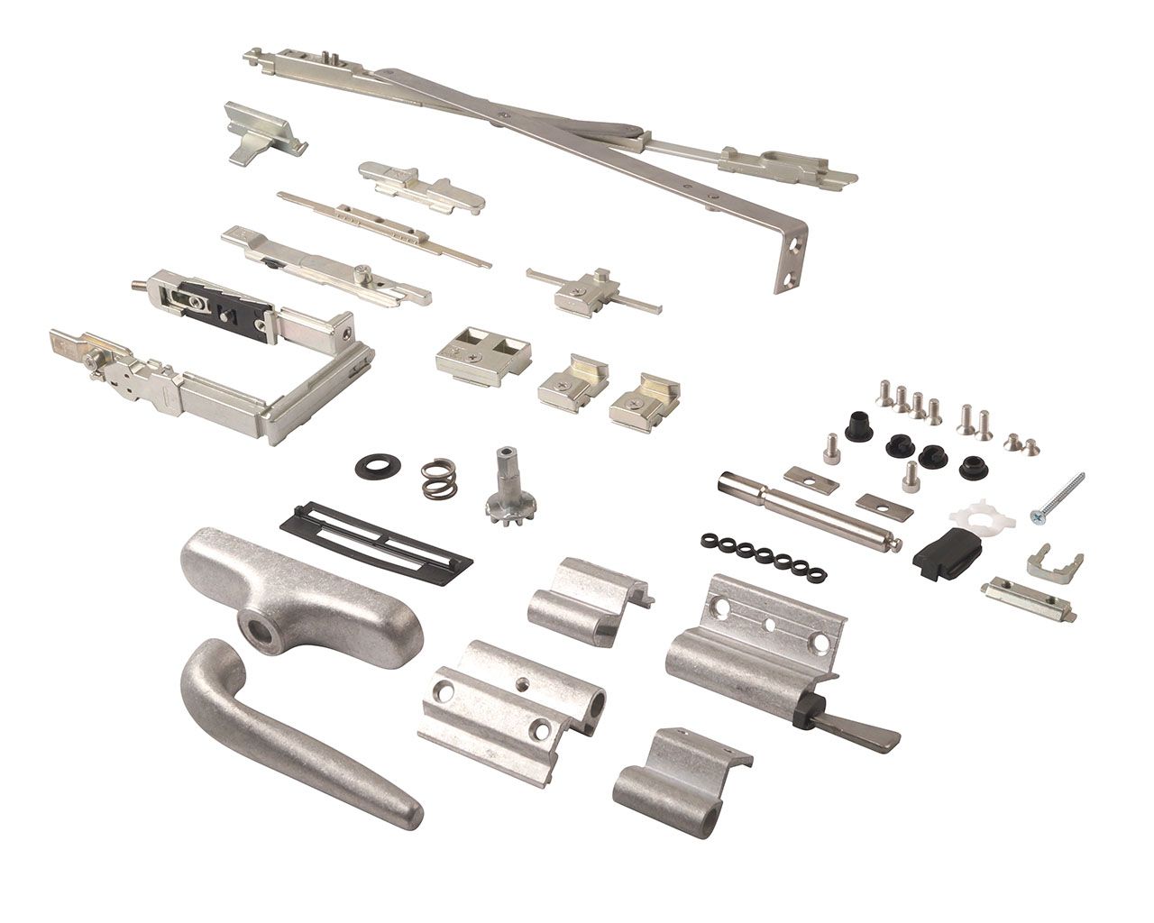Комплект поворотно-откидного окна, 535-1200 мм, Проведал,  с ручкой STB1100, неокрашенный. Рис. 1