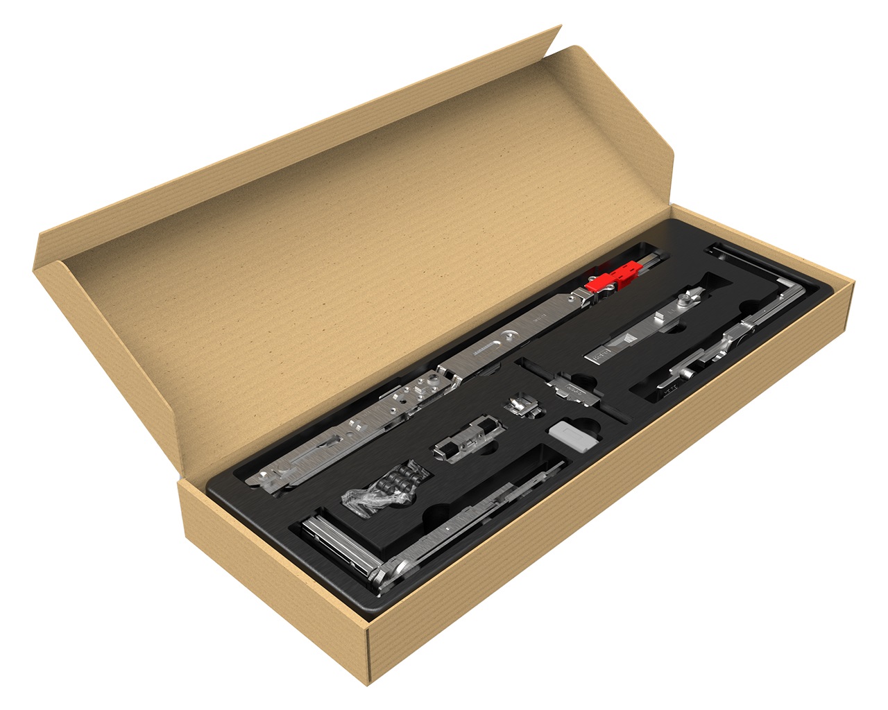 Комплект поворотно-откидной (скрытые петли + запорные элементы), 180°, 480-1200 мм, V.01, V.02, левый, 130 кг. Рис. 2