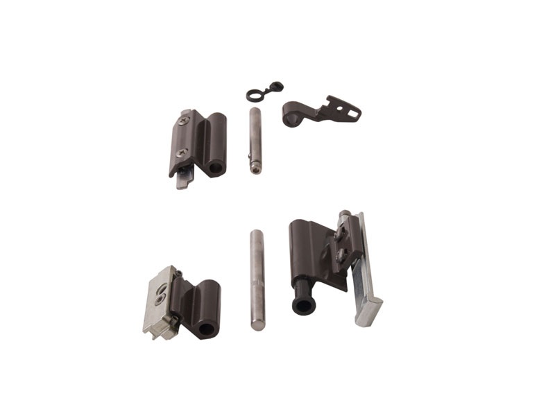 Комплект поворотно-откидных петель E-line, Европаз, 2 штуки, коричневый RAL8019, 04779640000TB. Рис. 1