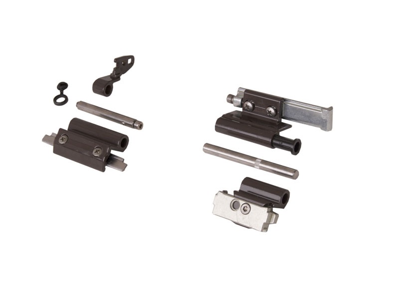 Комплект поворотно-откидных петель E-line, Европаз, 2 штуки, коричневый RAL8019, 04779640000TB. Рис. 2