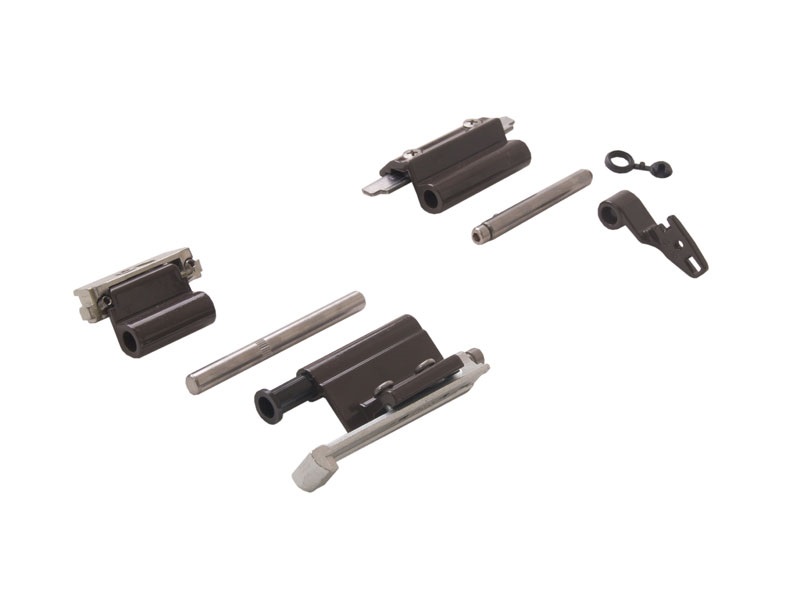 Комплект поворотно-откидных петель E-line, Европаз, 2 штуки, коричневый RAL8019, 04779640000TB. Рис. 3