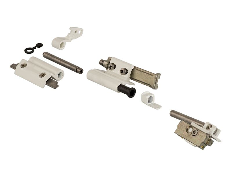 Комплект поворотно-откидных петель FUTURA 3D, 130 кг, европаз, 2 штуки, белый RAL9010, 04711410. Рис. 1