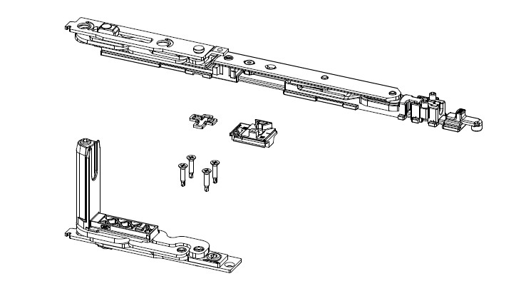 Комплект поворотно-откидной со скрытыми петлями CHIC, 470-700 мм, ЕВРОПАЗ, левый, 100 кг, 043550002. Рис. 2