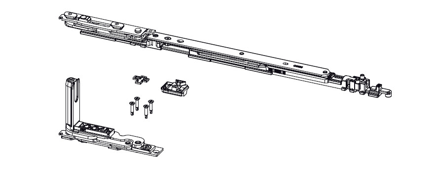 Комплект пов-отк. со скрытыми петлями C.H.I.C, 600-1500, левый, 100 кг, ЕВРОПАЗ 043560002. Рис. 2
