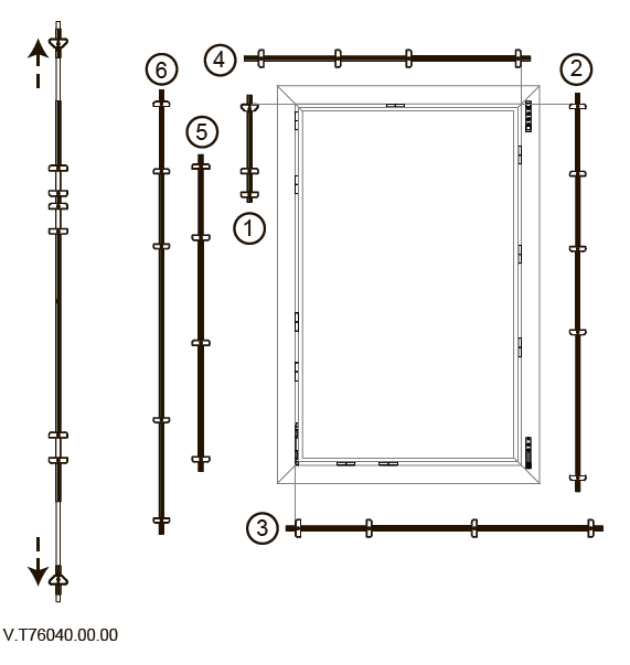 Комплект шаблонов ответных планок Elementis 2. Рис. 2