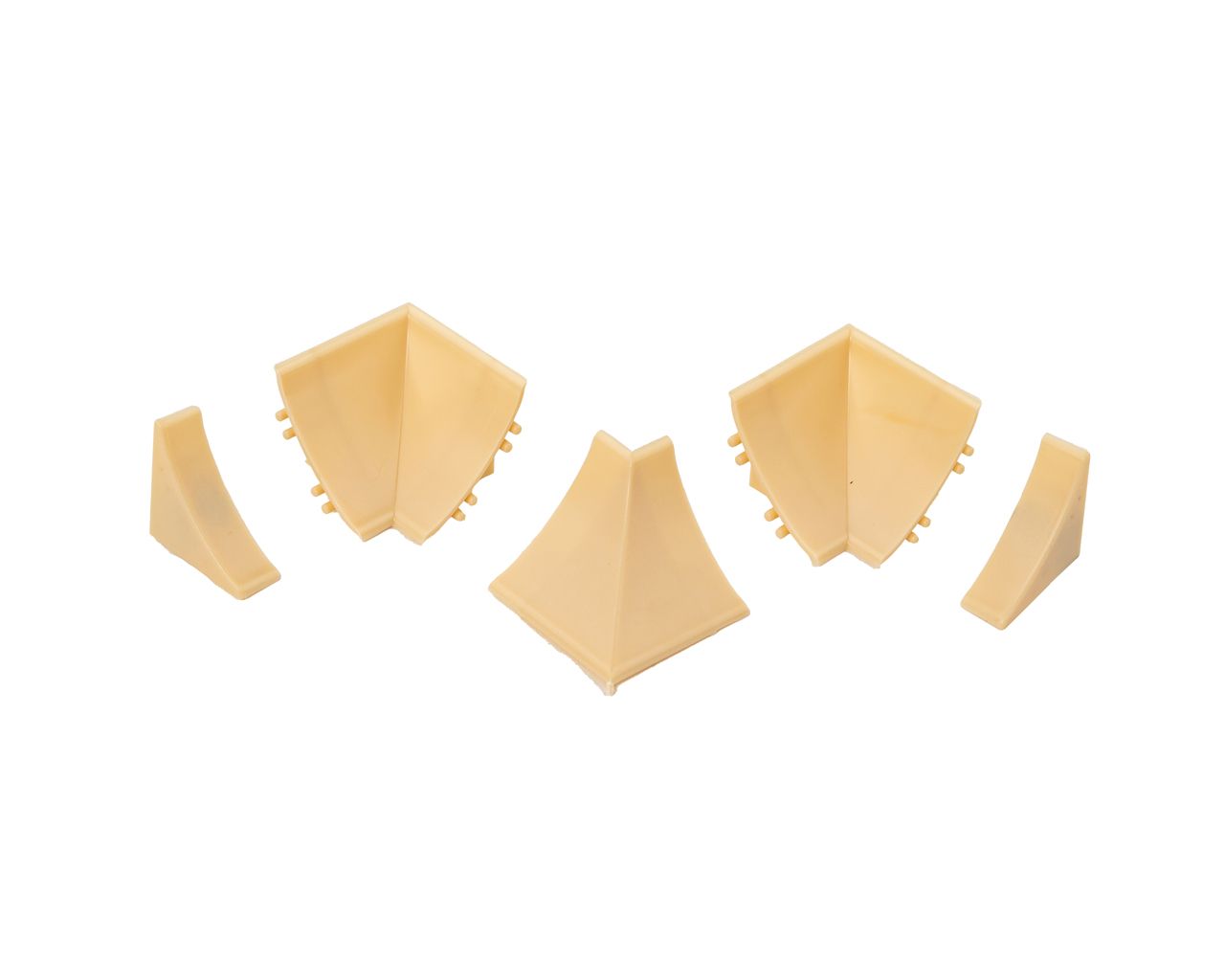 Комплект соединителей к бортику Дженерикс (94129) светло-коричневый 05  (5 частей). Рис. 1