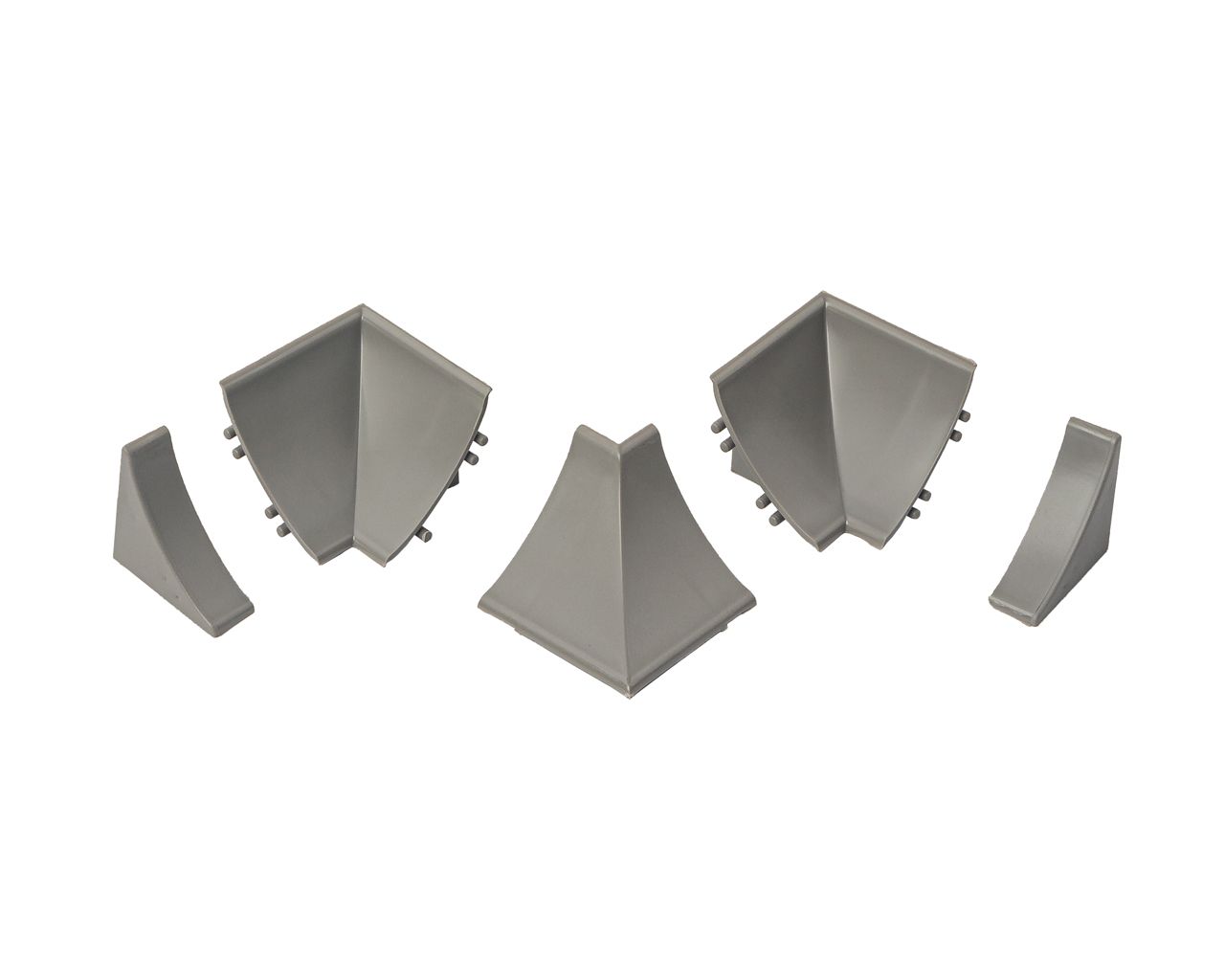 Комплект соединителей к бортику Дженерикс (98626) антрацит 08 (5 частей)