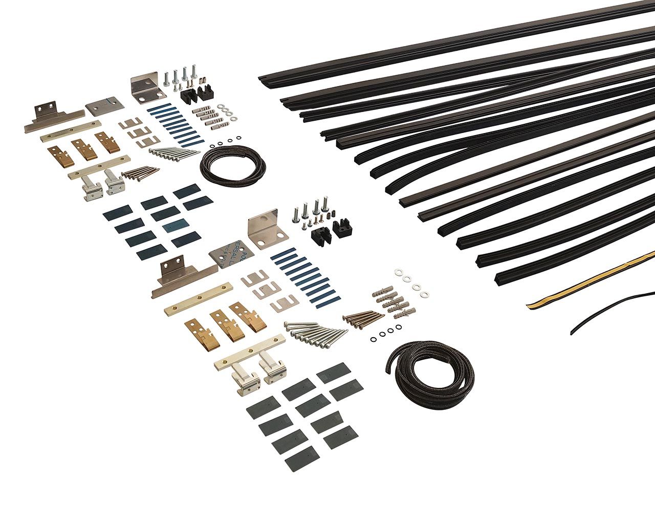 Комплект створок FLEX для двустворчатой двери 2000(Ш)х2500(В) мм (часть для сборки, в покраску не отправлять, необходима комплектация артикулом DOR2075A),  для заполнений - стекло, 8 мм, стеклопакет 22 мм, без стекла, 8020217). Рис. 1