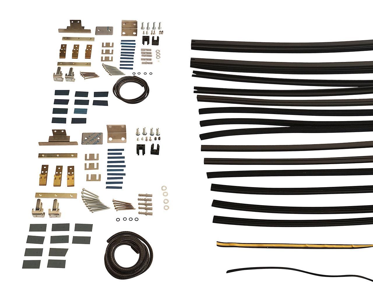 Комплект створок FLEX для двустворчатой двери 3000(Ш)x3200(В) мм (часть для сборки, в покраску не отправлять, необходима комплектация артикулом DOR2113A),  для заполнений - стекло, 8 мм, стеклопакет 22мм. Рис. 2