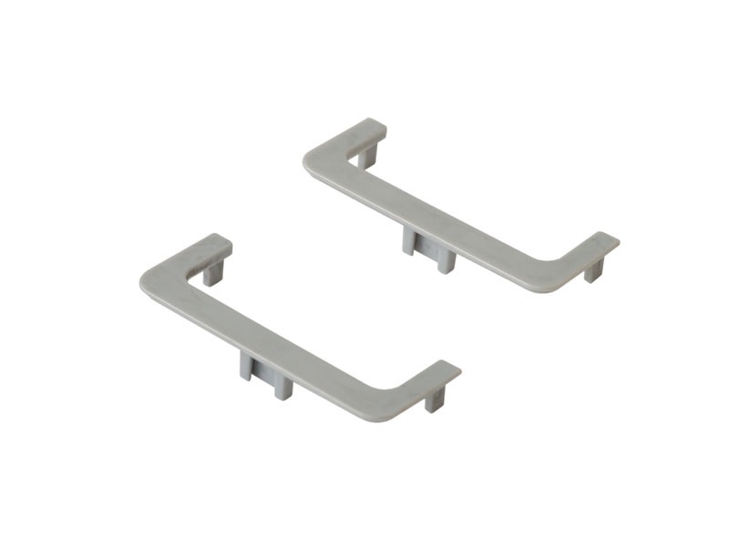 Комплект торцевых заглушек П-образных среднего профиля GOLA Alphalux(2 части:L+R), пластик серый. Рис. 1 Комплект торцевых заглушек П-образных среднего профиля GOLA Alphalux(2 части:L+R), пластик серый. Рис. 1