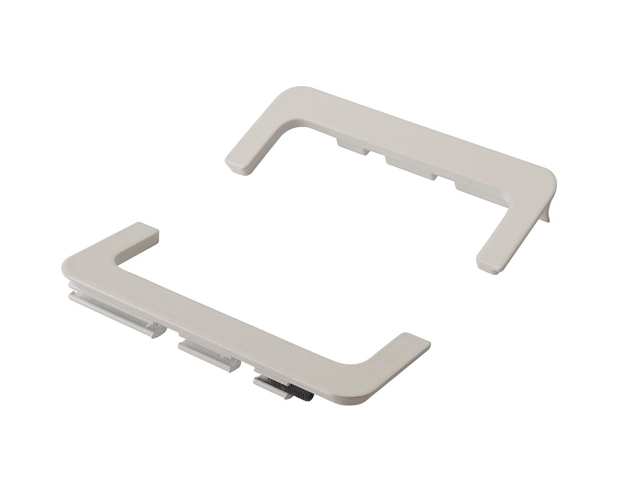 Комплект торцевых заглушек П-образных среднего профиля GOLA Alphalux(2 части:L+R), алюминий белый. Рис. 1