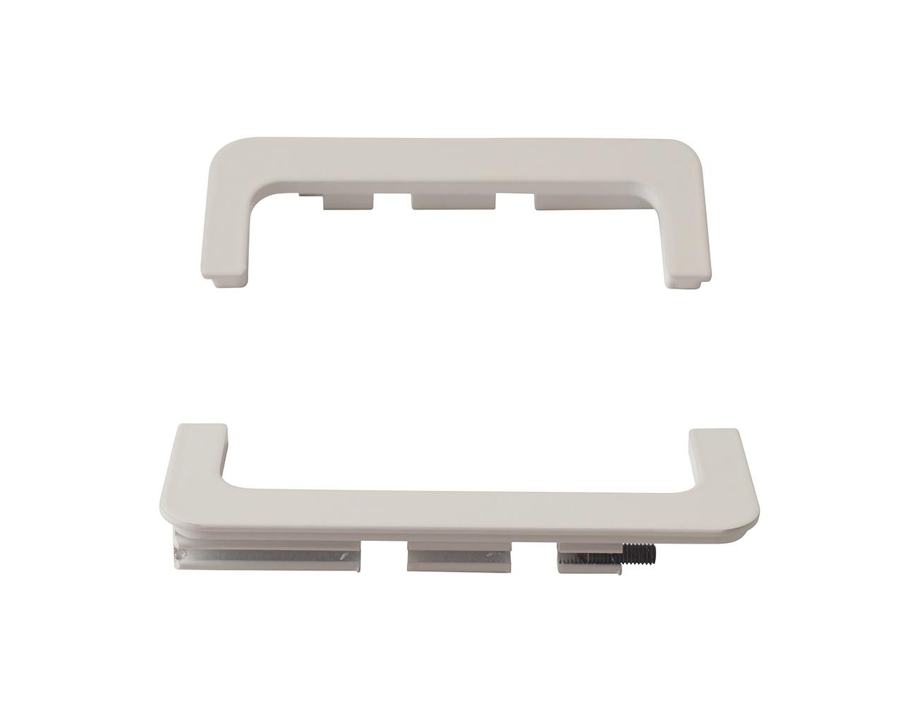 Комплект торцевых заглушек П-образных среднего профиля GOLA Alphalux(2 части:L+R), алюминий белый. Рис. 2 Комплект торцевых заглушек П-образных среднего профиля GOLA Alphalux(2 части:L+R), алюминий белый. Рис. 2