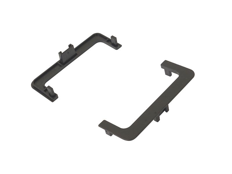 Комплект торцевых заглушек П-образных среднего профиля GOLA Alphalux(2 части:L+R), пластик черный. Рис. 1 Комплект торцевых заглушек П-образных среднего профиля GOLA Alphalux(2 части:L+R), пластик черный. Рис. 1