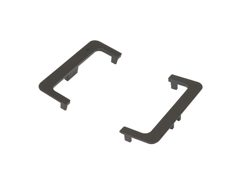 Комплект торцевых заглушек П-образных среднего профиля GOLA Alphalux(2 части:L+R), пластик черный. Рис. 2 Комплект торцевых заглушек П-образных среднего профиля GOLA Alphalux(2 части:L+R), пластик черный. Рис. 2