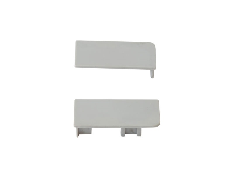 Комплект торцевых заглушек сплошных верхнего профиля GOLA Alphalux (2 части:L+R), пластик серый. Рис. 3