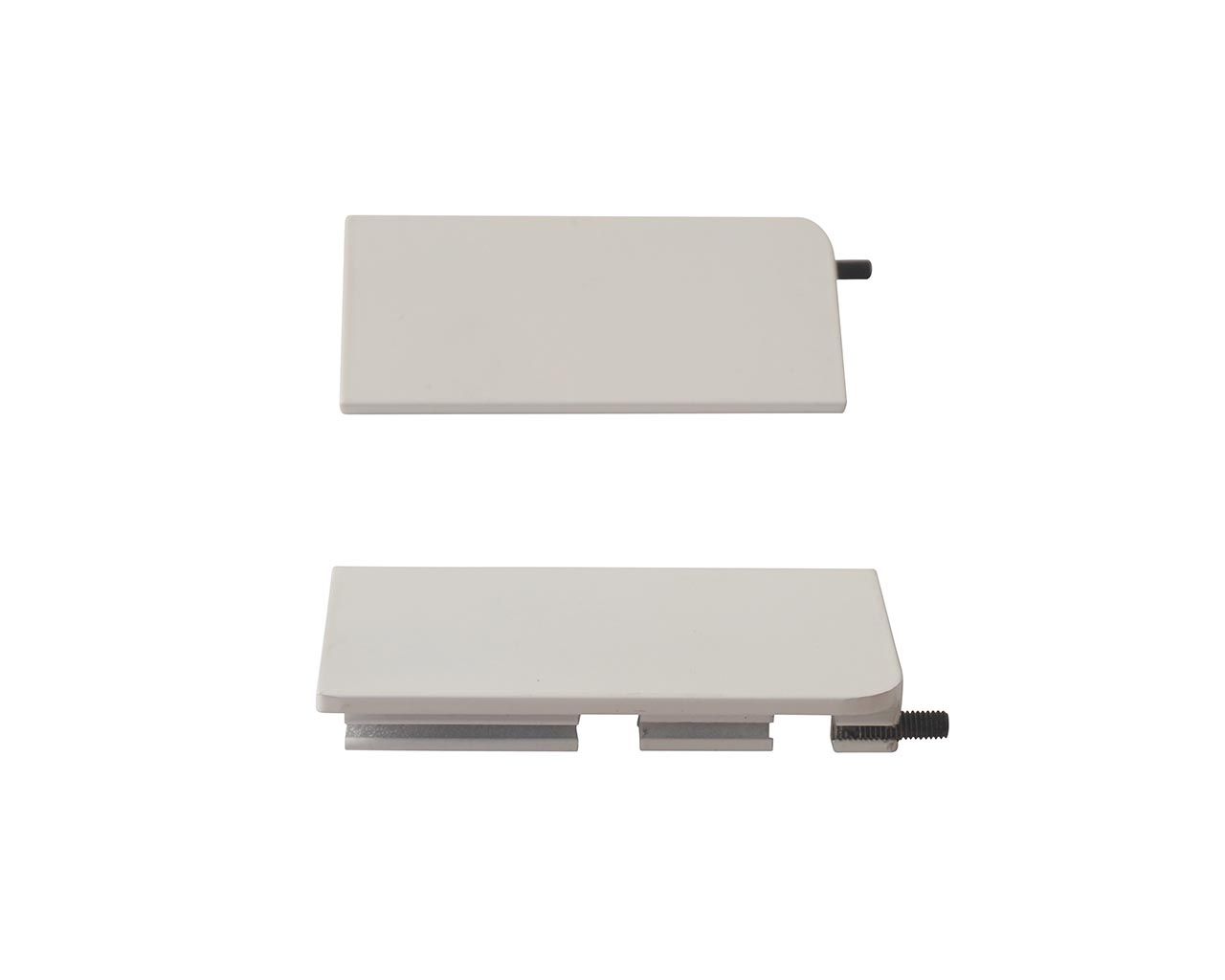 Комплект торцевых заглушек сплошных верхнего профиля GOLA Alphalux (2 части:L+R), алюминий белый. Рис. 3 Комплект торцевых заглушек сплошных верхнего профиля GOLA Alphalux (2 части:L+R), алюминий белый. Рис. 3