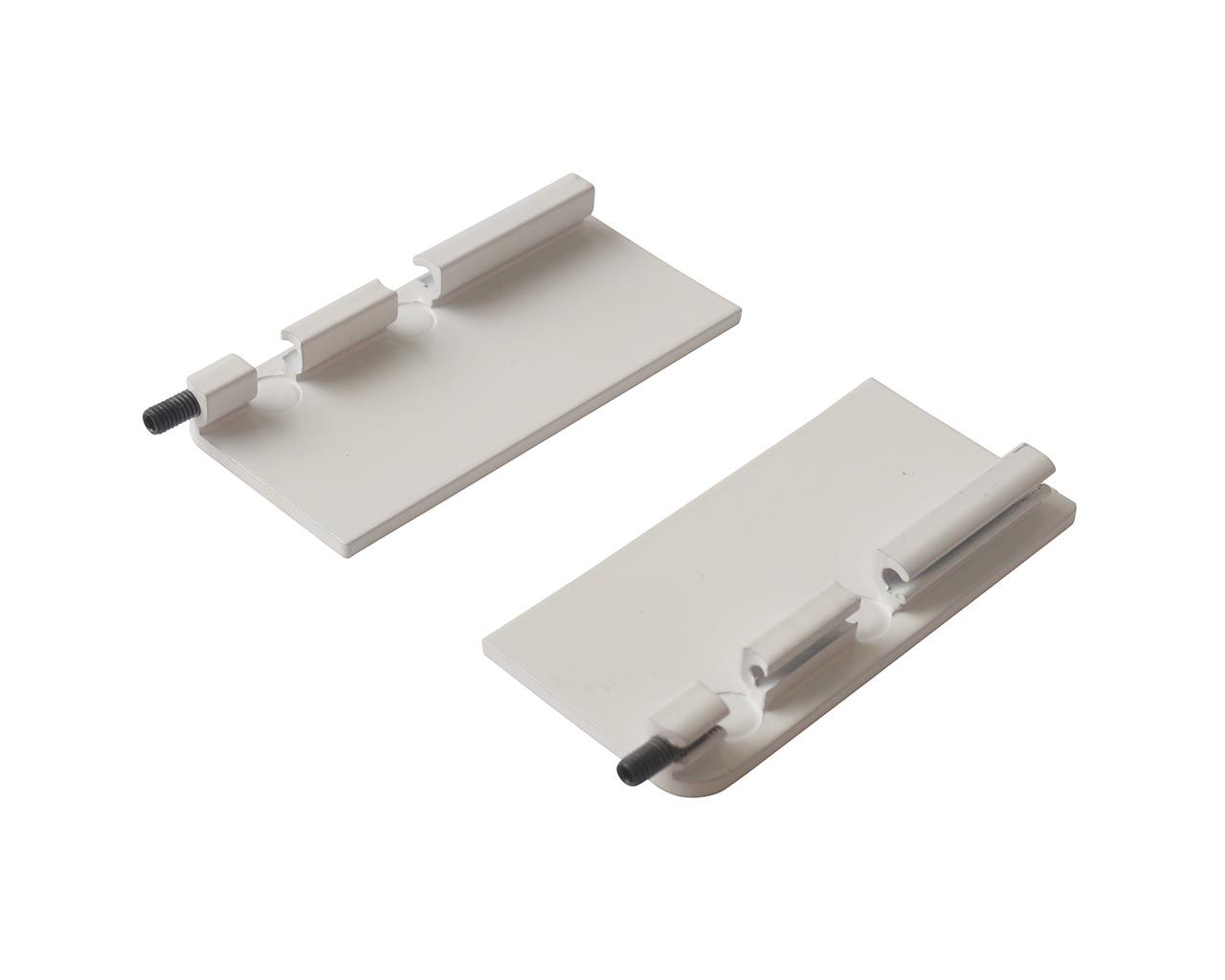 Комплект торцевых заглушек сплошных верхнего профиля GOLA Alphalux (2 части:L+R), алюминий белый. Рис. 2