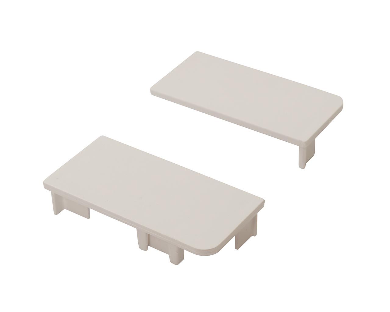 Комплект торцевых заглушек сплошных верхнего профиля GOLA Alphalux (2 части:L+R), пластик белый. Рис. 2 Комплект торцевых заглушек сплошных верхнего профиля GOLA Alphalux (2 части:L+R), пластик белый. Рис. 2