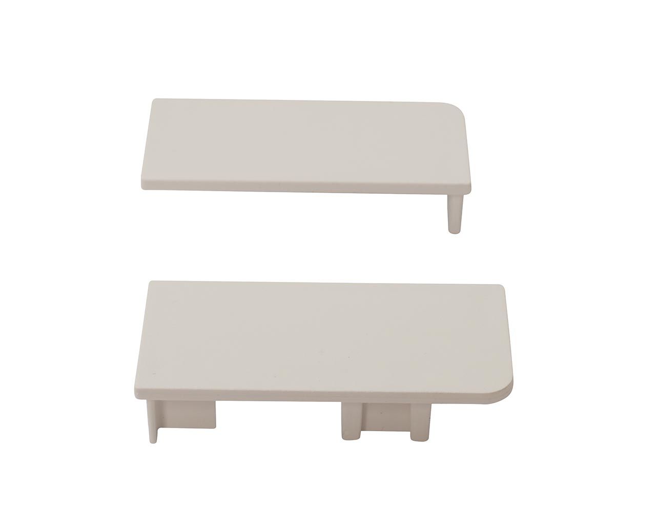 Комплект торцевых заглушек сплошных верхнего профиля GOLA Alphalux (2 части:L+R), пластик белый. Рис. 3 Комплект торцевых заглушек сплошных верхнего профиля GOLA Alphalux (2 части:L+R), пластик белый. Рис. 3