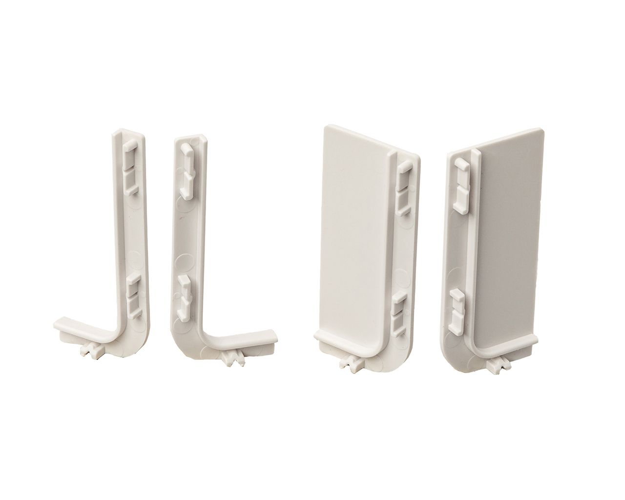 Комплект торцевых заглушек(открытых и сплошных) Г-образного профиля FRM9200 Gola FIRMAX(4 части), пластик, белый. Рис. 2