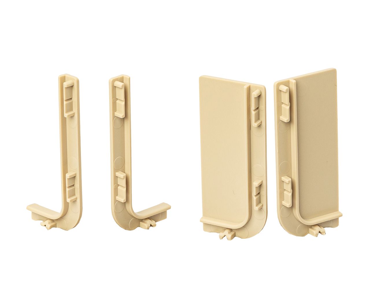 Комплект торцевых заглушек(открытых и сплошных) Г-образного профиля FRM9200 Gola FIRMAX(4 части), пластик, золото. Рис. 2