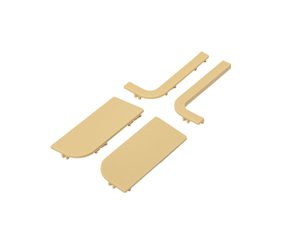 Комплект торцевых заглушек(открытых и сплошных) Г-образного профиля FRM9200 Gola FIRMAX(4 части), пластик, золото. Рис. 3 Комплект торцевых заглушек(открытых и сплошных) Г-образного профиля FRM9200 Gola FIRMAX(4 части), пластик, золото. Рис. 3