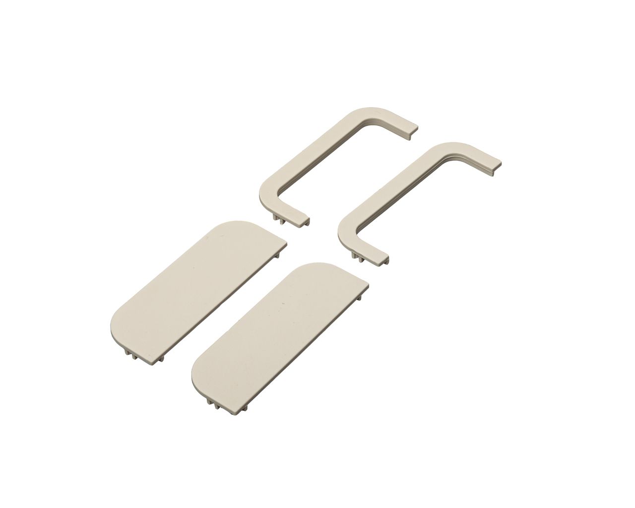 Комплект торцевых заглушек(открытых и сплошных) П-образного профиля FRM9201 Gola FIRMAX(4 части), пластик, белый. Рис. 3