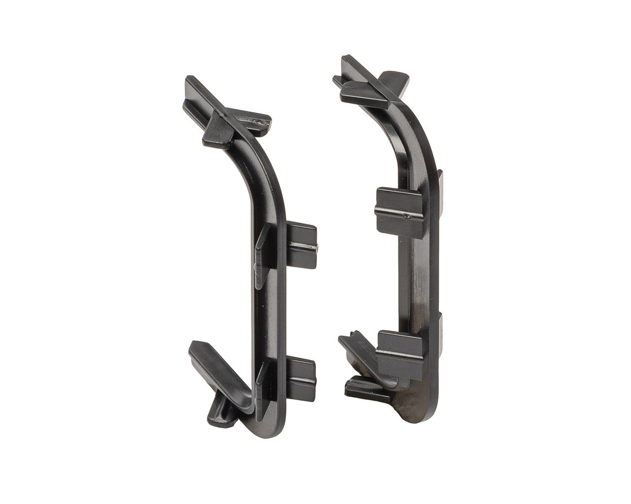 Комплект угловых элементов 90° (внешний+внутренний) П-образного профиля FRM9201 Gola FIRMAX(2 части), пластик, черный. Рис. 2 Комплект угловых элементов 90° (внешний+внутренний) П-образного профиля FRM9201 Gola FIRMAX(2 части), пластик, черный. Рис. 2