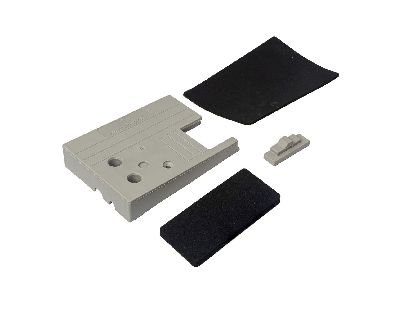 Комплект уплотнительных пластин для промежуточного профиля 115 мм с дренажем серебряный лев.. Рис. 1 Комплект уплотнительных пластин для промежуточного профиля 115 мм с дренажем серебряный лев.. Рис. 1