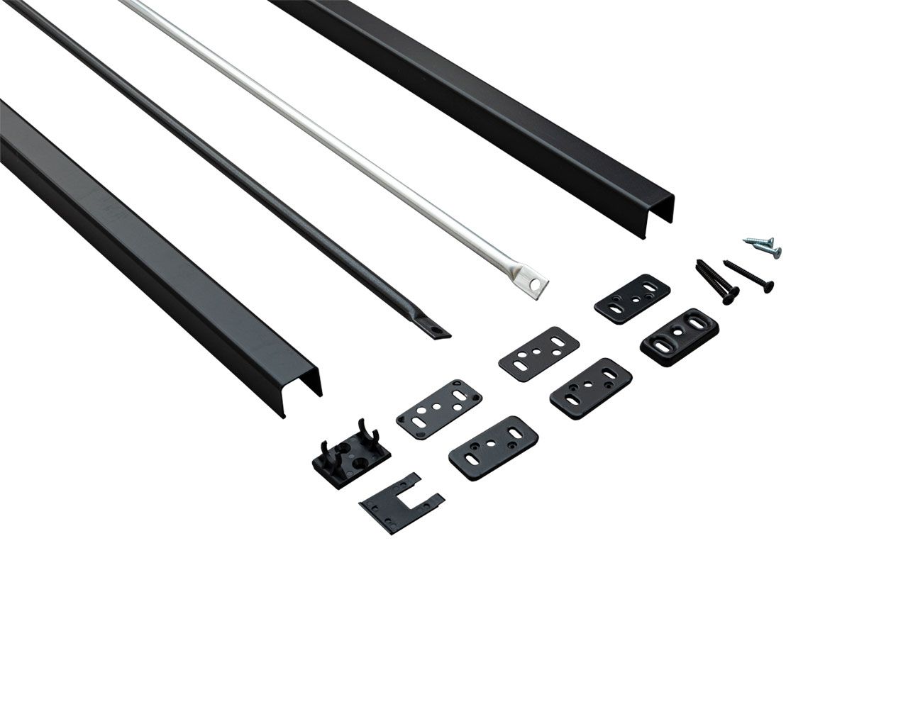 Комплект вертикальных соединительных тяг PHX 05 (для дверей высотой до 3400 мм), черные. Рис. 1