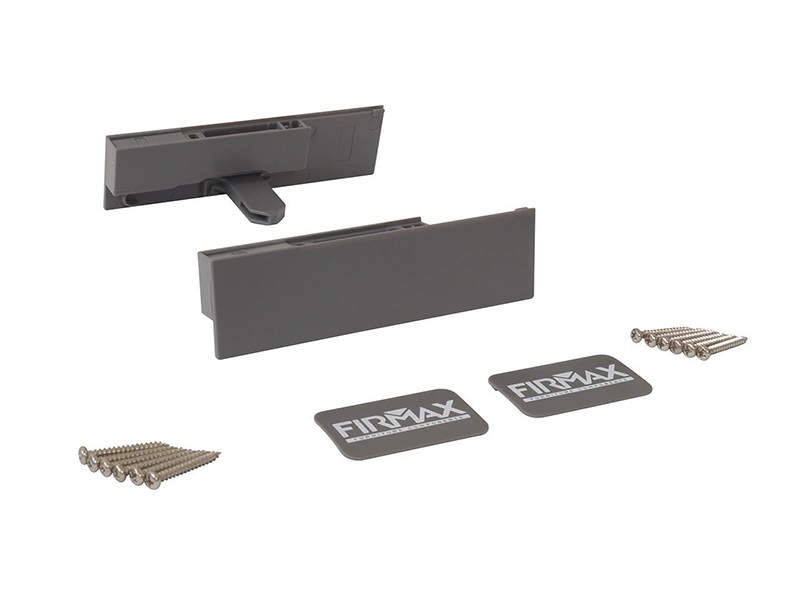 Комплект внутренних креплений Firmax высота 121мм (Держатели передней панели, заглушки) для ящика Slimline, антрацит. Рис. 3 Комплект внутренних креплений Firmax высота 121мм (Держатели передней панели, заглушки) для ящика Slimline, антрацит. Рис. 3