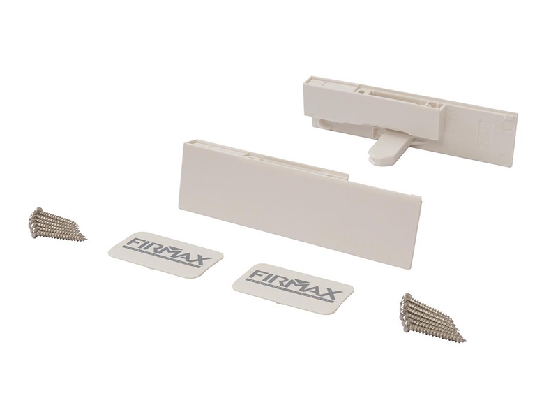 Комплект внутренних креплений Firmax высота 121мм (Держатели передней панели, заглушки) для ящика Slimline, перламутр. Рис. 1