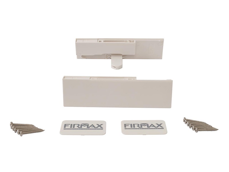 Комплект внутренних креплений Firmax высота 121мм (Держатели передней панели, заглушки) для ящика Slimline, перламутр. Рис. 2
