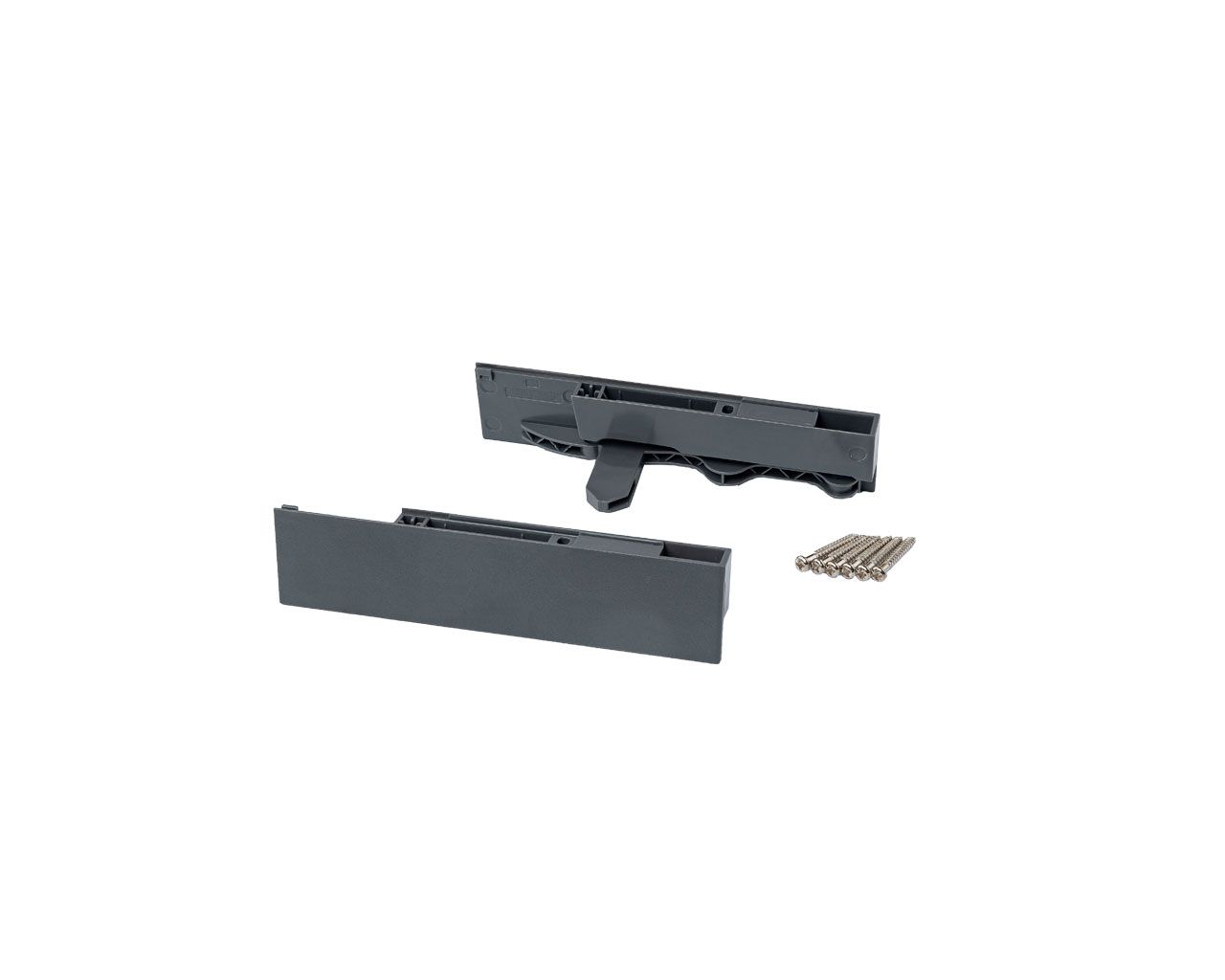 Комплект внутренних креплений Firmax высота 135мм (Держатели передней панели, заглушки) для ящика Smartline, антрацит. Рис. 1